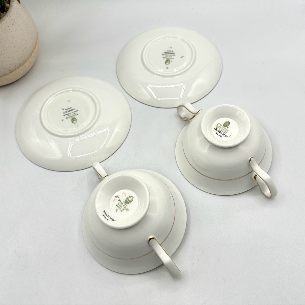 2 Wedgwood Cream Soup & Saucer sets. Vintage, made in England.1960s - Picture 6 of 13
